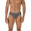 Speedo Men's Swimsuit Brief Powerflex Eco Solar, Heather Grey, 28