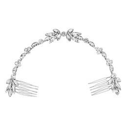 Hazrcvr Crystal Bridal Hair Accessories Short Hair Wedding Silver Crystal Bridal Headpiece Bridal Wedding Hair Combs Crystal Hair Accessories Wedding Headband
