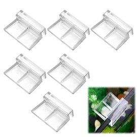 Tokaneit Glass Cover Clips for Aquariums, Glass Cover Clip, Acrylic Glass Cover Clip, Glass Cover Clip Support Holder, Holder for Aquariums, Universal Holder for Glass Cover, 6 Pieces, 6 mm