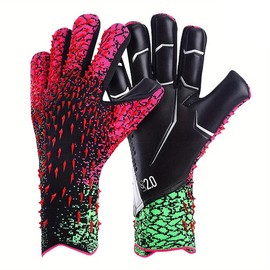 Soccer Goalie Gloves Strong Grip, High Performance Goalkeeper Gloves, Breathable Soccer Goalkeeper Gloves For Youth And Adults:_Red_6