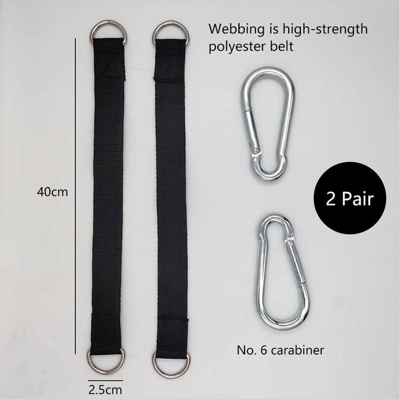 Rope Hanging Chair, Hook Carabiner for Door Bar, Hammock Attachment,