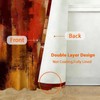 Ine Ive Burnt Orange Abstact Art Blackout Curtains 42x84 Inches