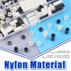 Glarks 180Pcs Nylon Round Spacer Assortment Kit for M5 Screws,