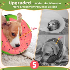 Gimars Inflatable Dog Cone Alternative Dog Donut Collar After Surgery, Soft Dog Neck Pillow Recovery Cone, E Collar and Elizabethan Collar Alternative for Puppies, Small Dogs, Cats
