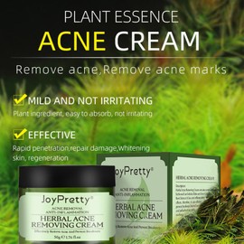Acne Treatment Face Cream,Acne Spot Treatment for Face & Acne Dots,Natural Herbal Ingredients Professionally Remove Acne Marks,For Teens & Adults Anti-acne Moisturizer Pimple Cream