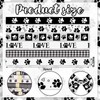 6 PCS Paw Print Grosgrain Ribbons 3/8" Black White Decor