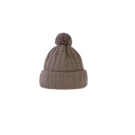 Eric Javits Beanie with Pom Pom - Cashmere Wool Blend Winter Hats for Women & Men - Italian-Made Women's Beanie - Cozy & Warm Pom Pom Beanies for Women & Men - Luxurious Ladies' Winter Hats (Taupe)