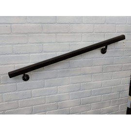 Aluminum Handrail Direct AHR 3' Handrail Section with Mounts - Dark Copper - Stair Handrail - USA Made Railing- Easy to Install Handrails for Outdoor & Indoor Stairs, Porch & Deck Stair Handrail