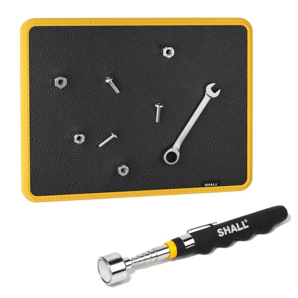 SHALL Magnetic Tool Parts Mat and Telescoping Magnetic Pickup Tool,