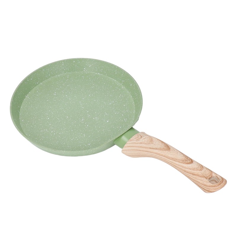 Frying Pan Wood Handle Aluminum Alloy Cooking Skillet Fast Heating