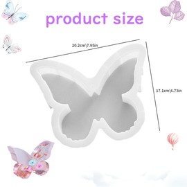 DIYBravo Large Butterfly Bookends Resin Mold 3D Butterfly Resin Molds Animal Silicone Mold Book Organize Mold Art Decor Home Ornament Epoxy Resin Casting Mold for Desktop Organizer DIY