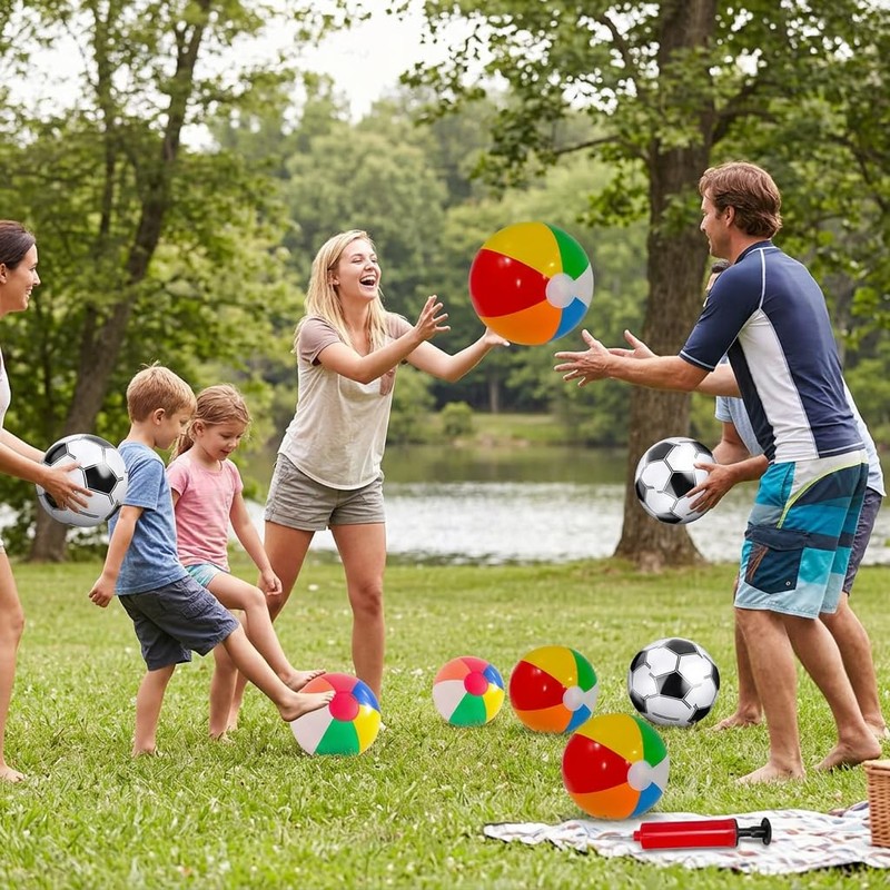 6 PCS Inflatable Ball, Beach Ball, Beach Balls Inflatable, Beach