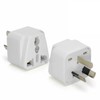 LZLRUN Universal Travel Adapter: US,EU,UK to AU, 3-Pin, White 1PCS