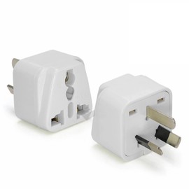 LZLRUN Universal Travel Adapter: US,EU,UK to AU, 3-Pin, White 1PCS