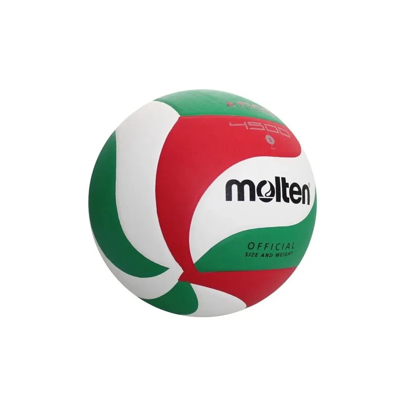 Balón voleibol Molten V5M4500 PU laminado tricolor duradero profesional