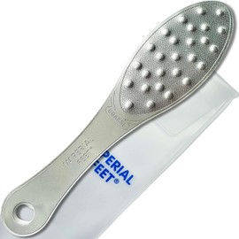 Professional Stainless Steel Foot Rasp - Double Sided Foot File Callus Remover for Feet - Foot Care for Wet & Dry Skin - Easy to Clean Callus Pedicure, Foot & Heel Rasp
