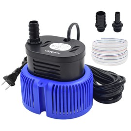 AgiiMan Pool Cover Pump Above Ground - Submersible Swimming Sump Inground Pump, Water Removal with 16' Drainage Hose and 25 Feet Power Cord, 850 GPH, 3 Adapters