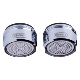 Cornat Aerator M24 x 1 AG – Water Saving of up to 50% – With Seal – Suitable for Standard Fittings – Silver – Brass / Aerator / Mixing Nozzle / TECWS606, Pack of 2