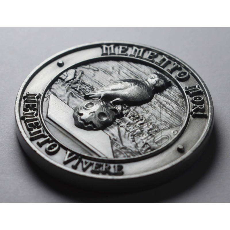 The Commemorative Coin Company MEMENTO MORI/VIVERE Antique Silver REMINDER COIN