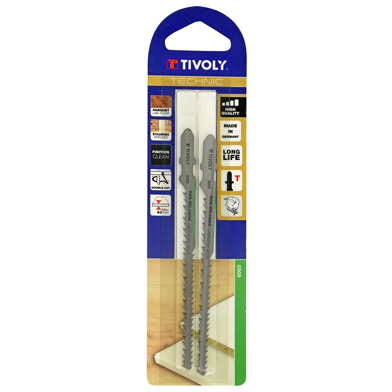 Tivoly XT505526003 Jigsaw Blades, Grey, Set of 2