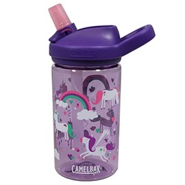 CAMELBAK Eddy+ Plus Kids Water Bottle, 400 ml, Unicorn Rainbow - Purple, 2282, One Size