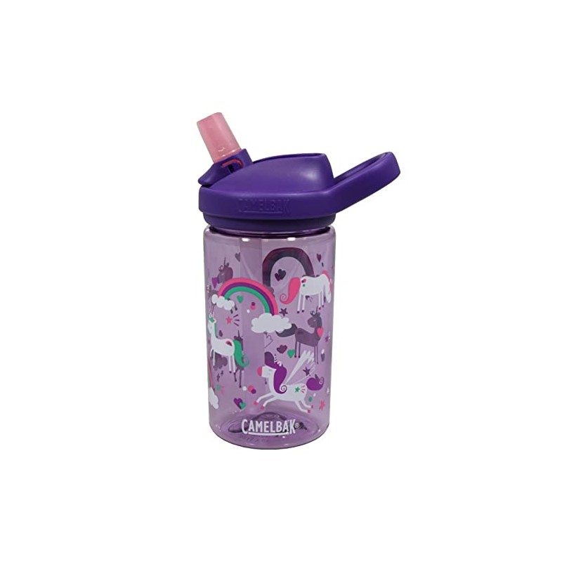 CAMELBAK Eddy+ Plus Kids Water Bottle, 400 ml, Unicorn Rainbow