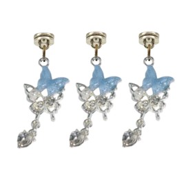 Butterfly Hinge Heads Decorative, Topper Magnetic Hinge Head Toppers,Hinge Head Home Decoration,Door Hinge Pin Topper (Blue)