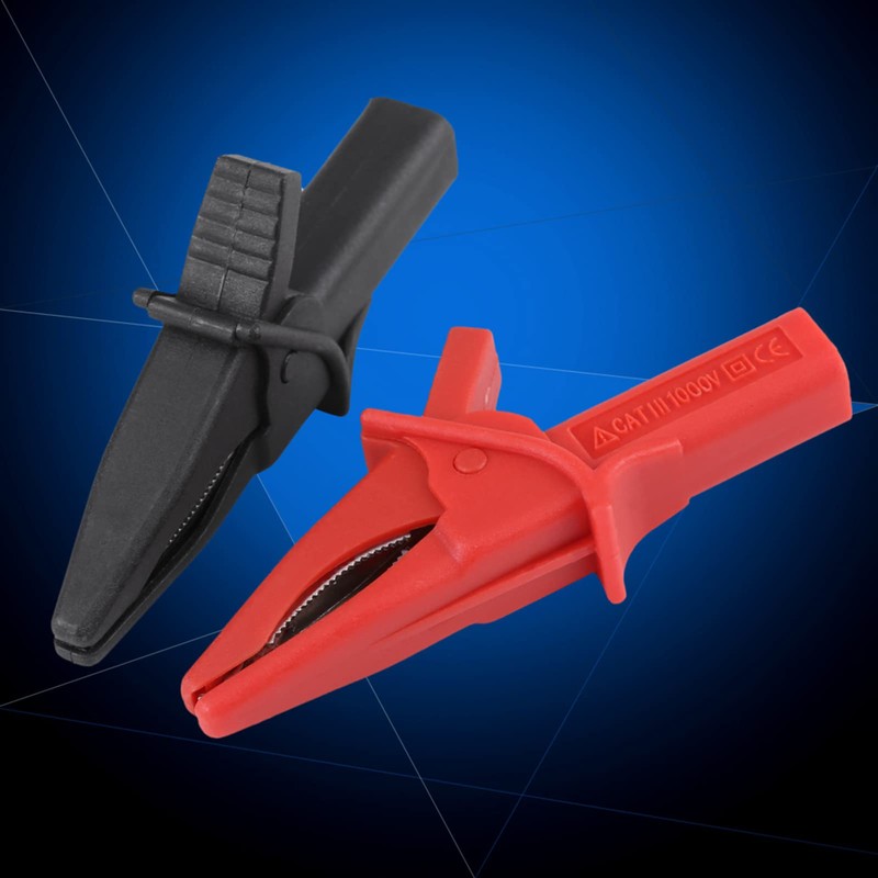 Haosie 2pcs Insulated Crocodile Clips, Crocodile Clip for 4 MM