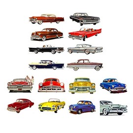 Decoupage Paper Pack (10sheets A4 / 8"x12") Classic Cars America Golden Era Sixties FLONZ Vintage Paper