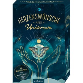 Herzenswünsche ans Universum: 78 Kärtchen mit Anleitungsbuch | Wunderschöne Kartenbox mit Impulsen und Tipps zur Wunscherfüllung