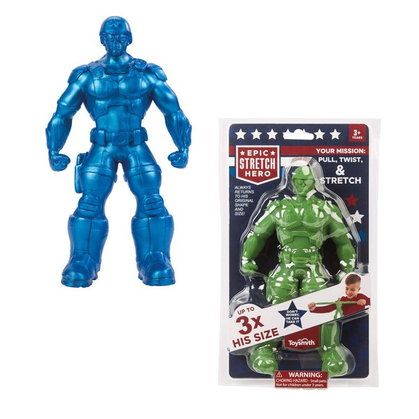 Toysmith Epic Stretch Hero - 8-1/2 " Tall, Stretchup to 24", Green