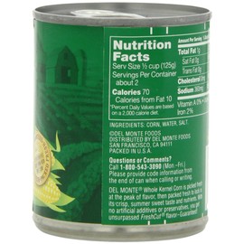Del Monte Canned Fresh Cut Golden Sweet Whole Kernel Corn, 8.75-Ounce (Pack of 12)