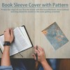 Book Sleeve Cover with Pattern Adjustable Hardcover and Paperback Book