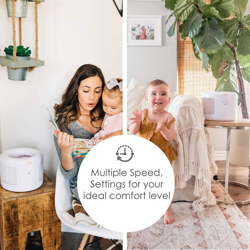 Crane Quiet HEPA Air Purifier for Home, Pets & Baby