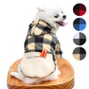 Plaid Dog Hoodie for Small Medium Large Dogs with Zipper