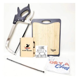 Dry Age Chef 16" Butcher Kit, Hand Saw, Blade, Cutting Board, Apron, Record Book, Napkins