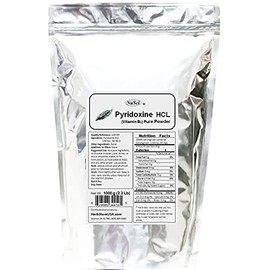 NuSci Pyridoxine HCl Vitamin B6 Pure Powder 1000g (1.0Kg, 2.2 lb)