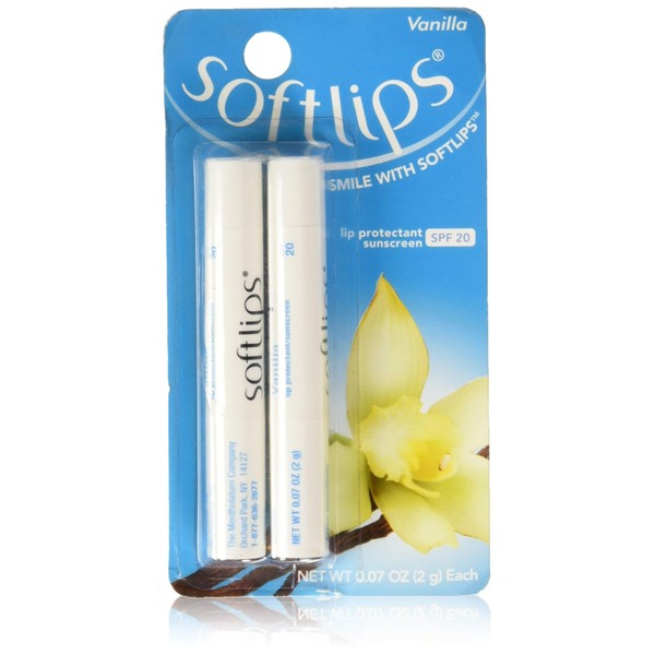 Softlips Lip Protectant SPF 20 Value Pack-Vanilla, 2 pack