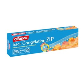 Alfapac Alfapac-20 3232764050305 Freezer Bags with Zip Reinforced Large Transparent 30 x 42 cm