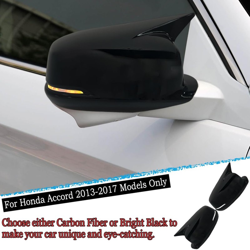 MUXEE Side Mirror Cover, for 9th Honda Accord 2013 2014