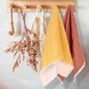 sourcing map 2 Pcs Bathroom Hand Towels Yellow Soft Absorbent