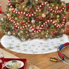 120 cm Christmas Tree Skirt, Christmas Tree Blanket White Gold