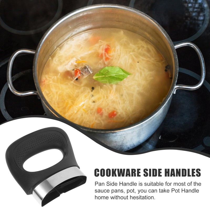 Kichvoe 2Pcs Pot Side Handles Replacement: Universal Pan HandlesHeat-Resistant Double-Hole