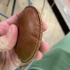 Leatherworks 3 1/2'' Circle Shot Filled Leather (Map) Paperweight (149-LW)