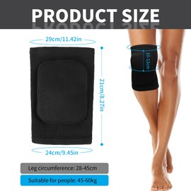 YiliYa Knee Pads, 1 Pair Knee Pads, Dance, Volleyball, Knee Pads, Thick Sponge, Thickening, Anti-Collision Knee Pads, Unisex for Dancing, Basketball, Tennis, Yoga, Football, Jogging, Dance (Black, M)