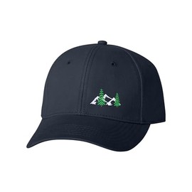 Go All Out One Size Navy Baseball Left Panel Mountain Scene The Great Outdoors Pines Embroidered Dad Hat Structured Cap