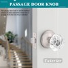 3 Pack Orger Glass Door Knobs for Hallway and Closet,