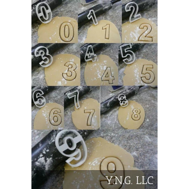 AJT NUMBERS COUNTING BIRTHDAY ANNIVERSARY PRE-K SET 10 COOKIE CUTTER
