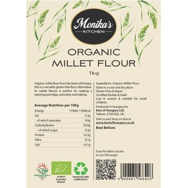 Organic Millet Flour 1kg - GMO & Gluten Free - Vegan