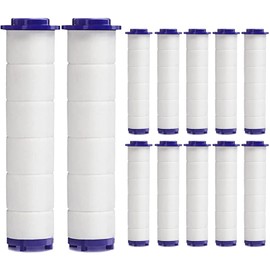 High Pressure Handheld Turbo Fan Shower Head PP-Cotton Filter Cartridge,3.7in Detachable Propeller Hydro Jet Shower Head Filter,set of 12